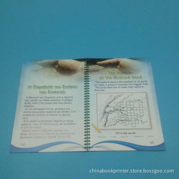 super quality art paper China factory spiral coil art book printing
